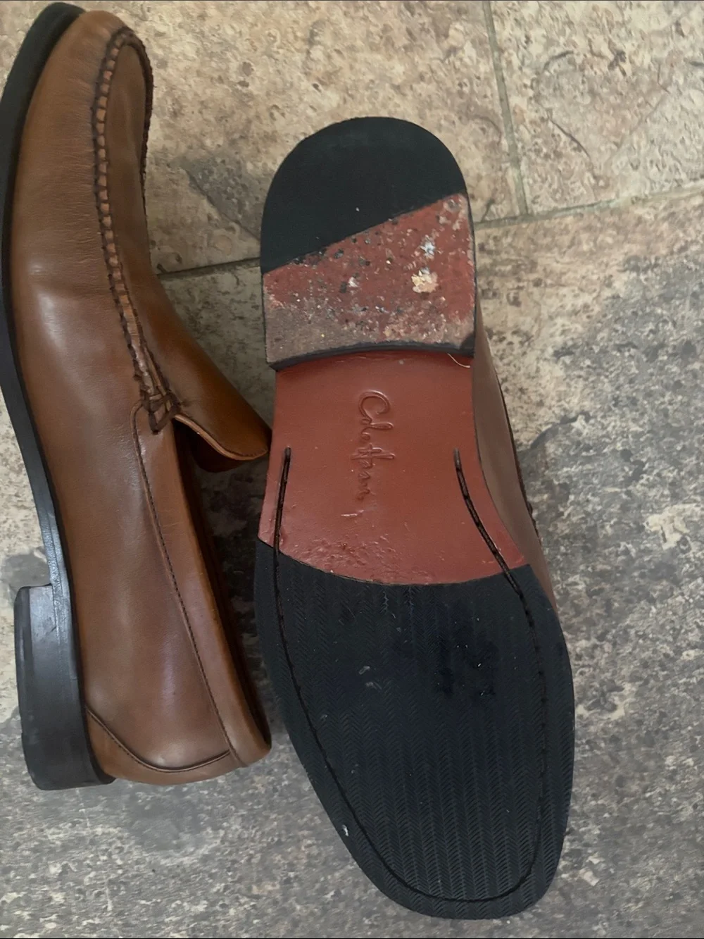 Cole Haan Men’s dress loafers medium tan worn once size 11m